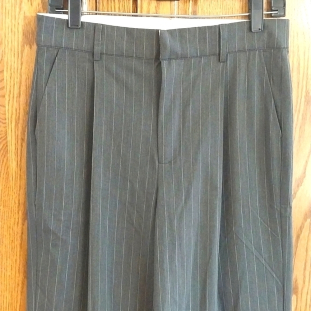 Cotton On NWT Women's Jamie Wide Leg Suiting Pants Size 6 Charcoal Pinstripe